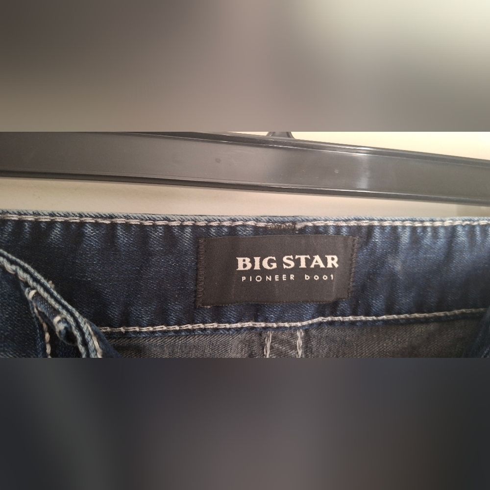 Big Star Pioner Boot Womens Blue Denim Jeans Sz 36R Western - Picture 11 of 11